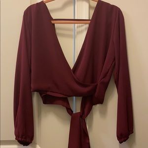 SOLD! Maroon Cropped Blouse